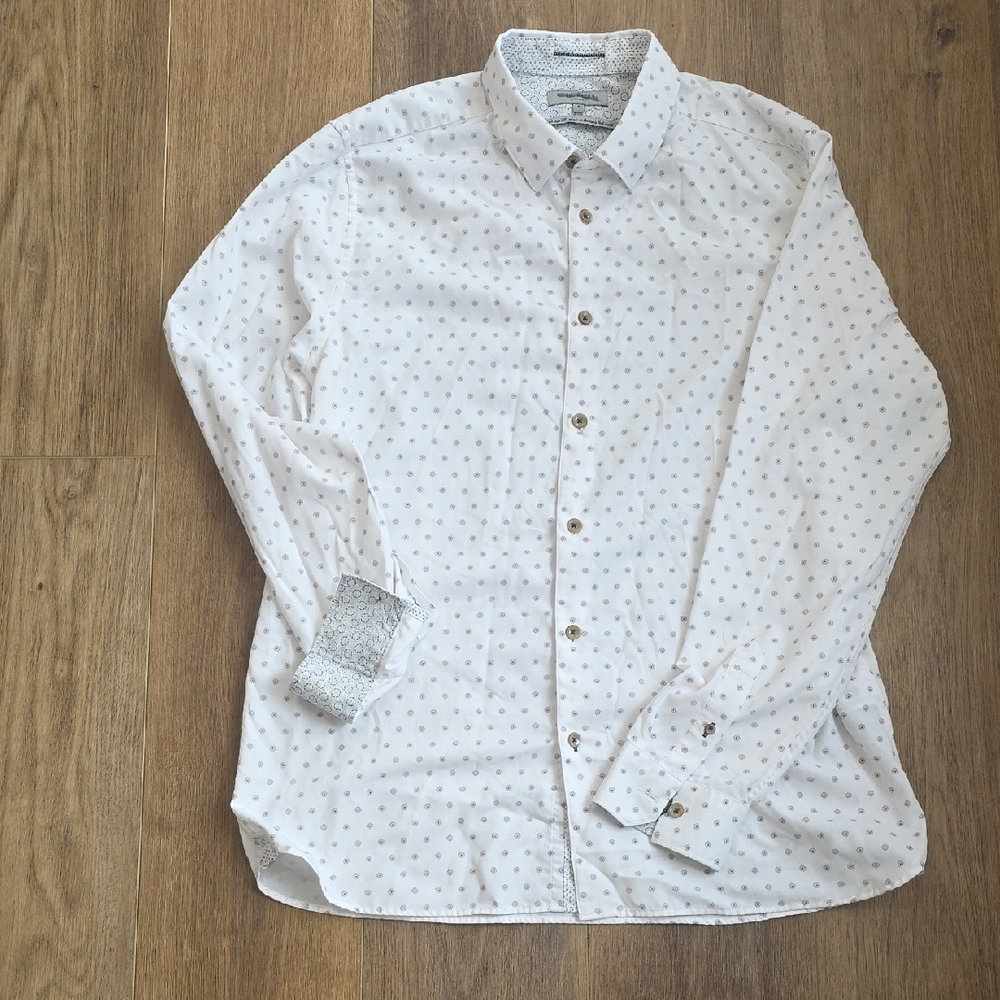 Ted Baker White Men's XL Button Down Like New Condition